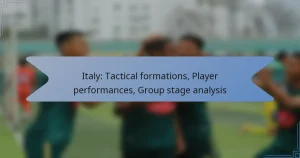 Italy: Tactical formations, Player performances, Group stage analysis