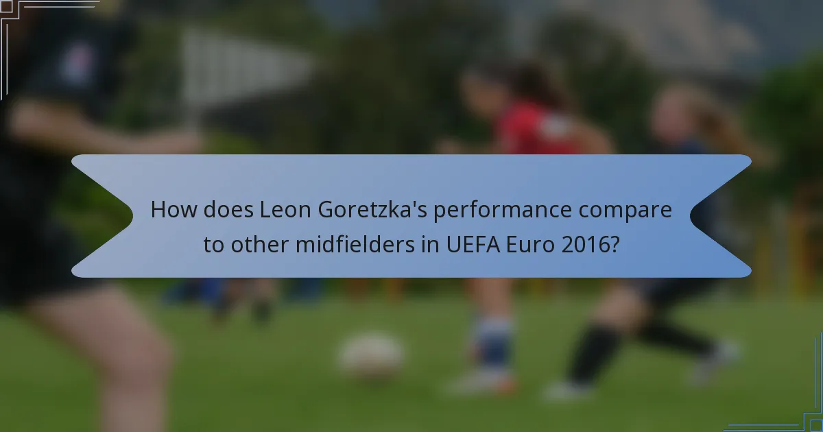 How does Leon Goretzka's performance compare to other midfielders in UEFA Euro 2016?